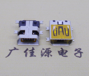 邵阳迷你USB插座,MiNiUSB母座,10P/全贴片带固定柱母头