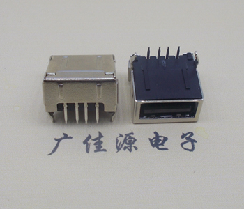 邵阳usb 2.0插座 A型单层90度 包胶母座