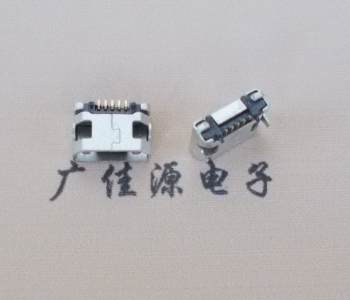 邵阳迈克小型 USB连接器 平口5p插座 有柱带焊盘