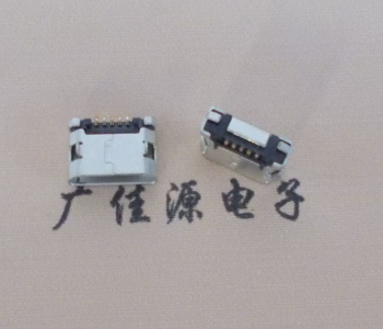 邵阳MICRO USB接口 90度卧式母座 插板有柱直边