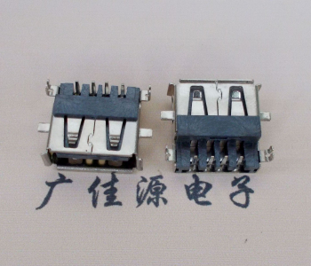 邵阳AF USB母座90度 DIP沉板3.9/4.9 耐高温有卷边