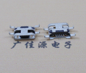 邵阳MICRO USB 5PIN接口 沉板1.6MM 四脚插板无导位