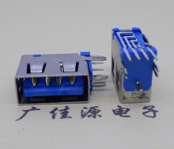 邵阳USB 测插2.0母座 短体10.0MM 接口 蓝色胶芯