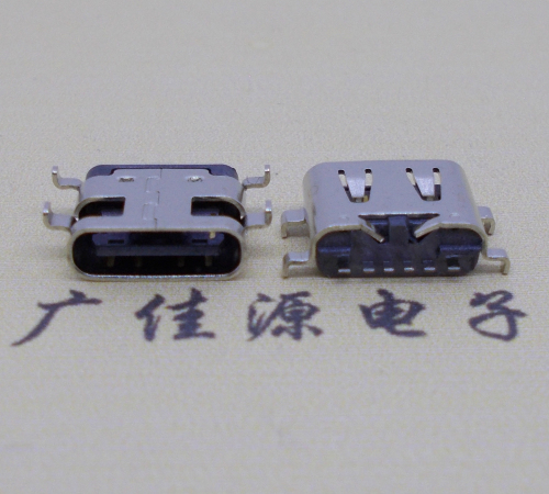 邵阳USBType-C6P母座卧式接口沉板0.8mm
