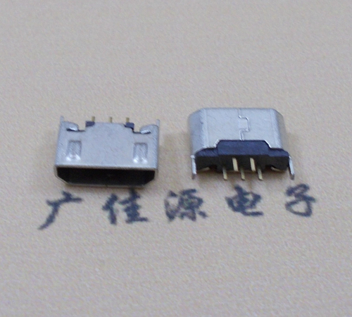 邵阳迈克USB 180度母座5p直插带地脚1.5端子直口