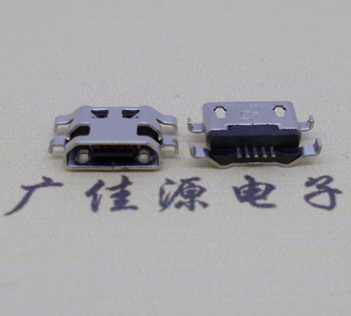 邵阳micro usb5p连接器 反向沉板1.6mm四脚插平口