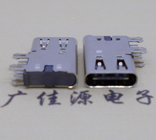 邵阳侧插USB3.1接头座子.90度type-c母座.6p侧插连接器
