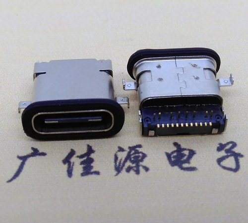 邵阳 卧式type-c16p母座前插后贴 type-c接口 type-c连接器