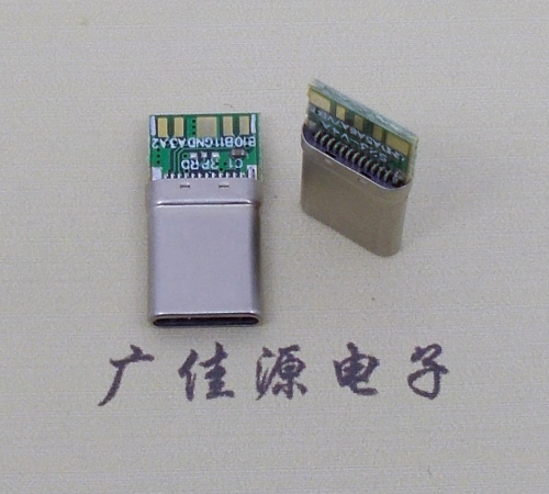 邵阳拉伸type c24p公头带PCB板10个焊点