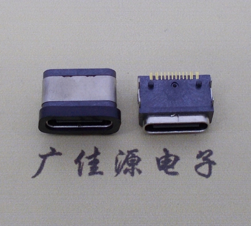 邵阳type-c16p接口 板端卧式母座 IPX6防水等级 A5大电流