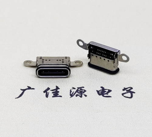 邵阳USB 3.1C口.TYPE-C16P防水双排贴插座带螺丝孔